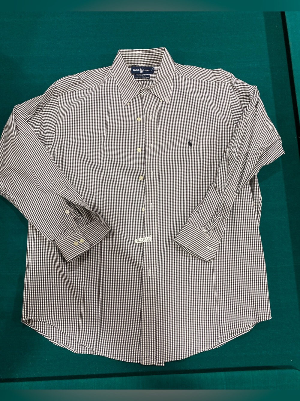 Ralph Lauren Yarmouth Men’s Black & White Micro-Check Dress Shirt